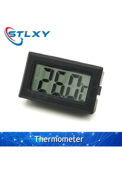 Termometre Mini Siyah Beyaz Dijital LCD Kapalı Uygun Sıcaklık Sensörü Nem Ölçer Termometre Higrometre Ölçer (Yurt Dışından)