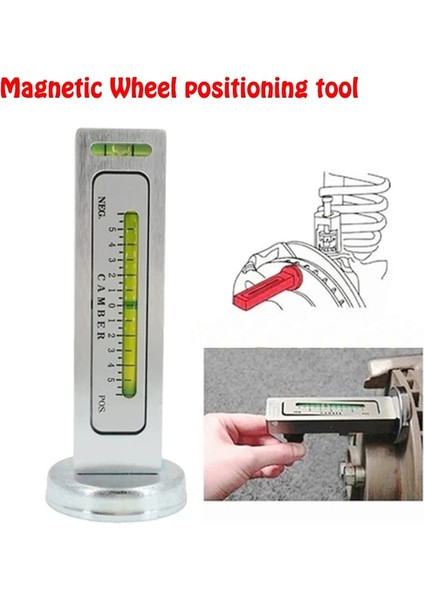 Kabarcık 1 Adet Ayarlanabilir Manyetik Tekerlek Hizalama Seviyesi Araba Dört Tekerlek Konumlandırma Manyetik Seviye Göstergesi Kamber Kabarcık Ayarı Aracı (Yurt Dışından) indirimleri