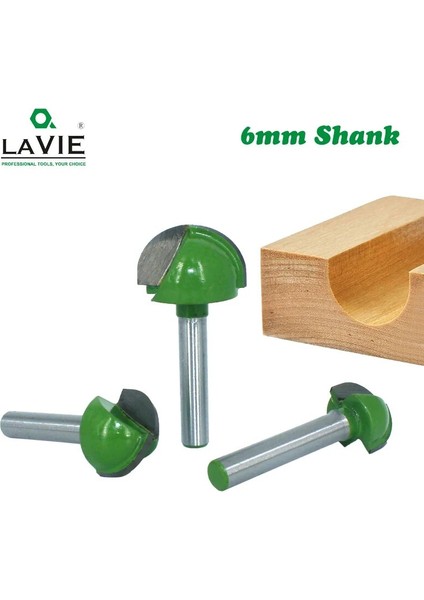 6X32MM La Vıe 1 Adet 6mm Shank Bilyalı Uçlu Freze Yuvarlak Burun Koyu Cnc Freze Ucu Yarıçapı Çekirdek Kutusu Katı Karbür Yönlendirici Bit Araçları MC06001 (Yurt Dışından)