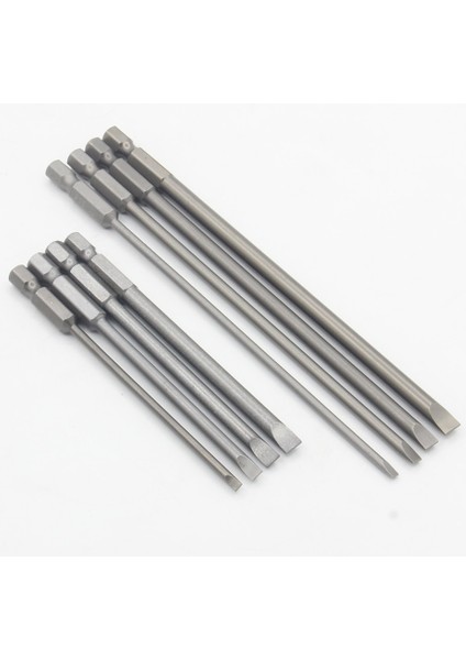6.0mm-1 Adet UZUN-150MM 1 Adet 1/4 Inç Altıgen Düz Kafa Oluklu Uçlu Tornavida Uçları Elektrikli Tornavida Seti Uzun 100MM 150MM (Yurt Dışından)