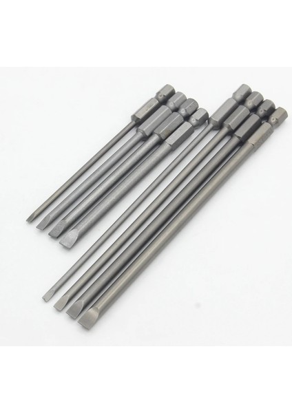 6.0mm-1 Adet UZUN-150MM 1 Adet 1/4 Inç Altıgen Düz Kafa Oluklu Uçlu Tornavida Uçları Elektrikli Tornavida Seti Uzun 100MM 150MM (Yurt Dışından)