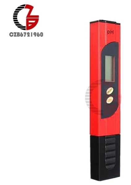 Kırmızı Düğme Yüksek Doğruluk 0.01 Protable LCD Dijital Ph Ölçer Test Cihazı Analiz Kalemi Su Gıda Akvaryum Havuz Hidroponik Toprak Ph Monitör (Yurt Dışından)