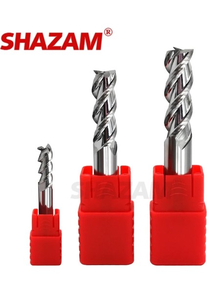 6.0MMX50L Freze Kesici Alaşım Kaplama Tungsten Çelik Alet Alüminyum Cnc Işleme HRC55 3 Bıçaklı Freze Shazam Freze Kesicisi Ağaçlama Araçları (Yurt Dışından)