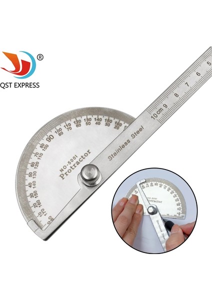180 Derece Iletki Metal Açı Bulucu Açı Cetvel Ağaç Işleme Araçları Ölçme Metre Paslanmaz Çelik Açı Ölçer (Yurt Dışından)