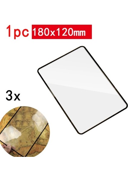 1 Adet A5 Tam Sayfa Büyük Levha Büyüteç Büyüteç Okuma Yardımı Lens Fresnel Ne Okuma Camı Lens Kitap Sayfası Büyütme X3 (Yurt Dışından)
