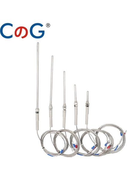 2m M8 K Cg Vidalı Termokupl M8 1m 2m 3m 5m Tip K J PT100 50MM 100MM 150MM 200MM Sıkıştırma Yayı Probu Sıcaklık Sensörü (Yurt Dışından)