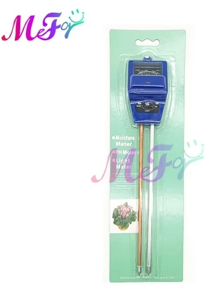 Mavi 3 In 1 Toprak Ph Ölçer Toprak Test Cihazı Ph Nem Ölçer Sıcaklık Güneş Işığı Yoğunluğu Ölçüm Analizi Asitlik Alkali Test Aracı (Yurt Dışından)