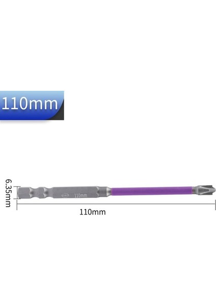 Fph2 110MM Mor Özel Manyetizma Çapraz Tornavida Bit Fph1 Fph2 Fph3 Somun Sürücüleri 65-150MM Soket Anahtarı Elektrikli El Aletleri (Yurt Dışından)