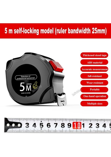 3m 25MM Taşınabilir Mezura 3/5/7.5/10M Çelik Mezura Naylon Düşmeye Karşı Direnç Su Geçirmez Mesafe Ölçüm Bandı Ölçüm Aracı (Yurt Dışından)
