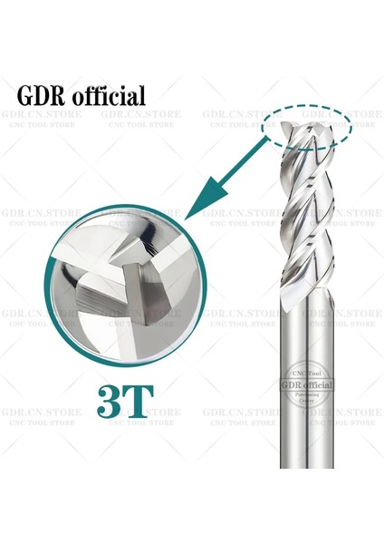 D3XC3X50L HRC55 Alüminyum Freze Kesici Düz Parmak Frezeler Karbür Freze 3 Flüt Tungsten Freze Cnc Takım Parmak Frezeler Hss Metal Kesici (Yurt Dışından) fırsatları