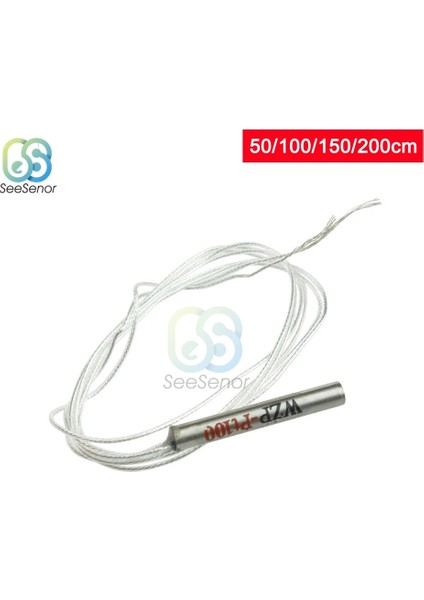 150 cm 50/100/150/200 cm PT100 Platin Direnç Sıcaklık Sensörü Su Geçirmez Sıcaklık Probu -20 ~ 450 Santigrat Yalıtımlı Koruyucu Fiberglas (Yurt Dışından)