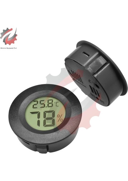 Siyah Mini LCD Dijital Termometre Higrometre Buzdolabı Dondurucu Test Cihazı Sıcaklık Nem Ölçer Dedektörü Thermograph Pet Oto Araba (Yurt Dışından)
