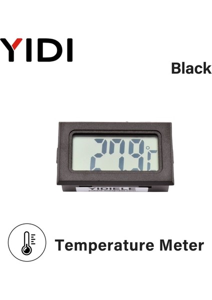 T Siyah Mini Dijital Squarethermo Higrometre Termometre Probu Test Cihazı Kapalı Sıcaklık Nem Ölçer Sensörü Enstrüman Ölçer Dedektörü (Yurt Dışından)