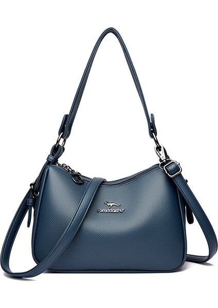 Kadın Çantası Yeni Orta Yaşlı Anne Çantası Büyük Kapasiteli Tote Çanta Kadın Omuz Crossbody Çantası (Yurt Dışından)