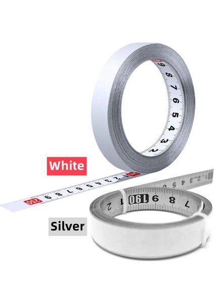 Orta - Gümüş 1m Kendinden Yapışkanlı Mezura Paslanmaz Çelik Tezgah Cetveli Yapışkan Destekli Mezura Metrik Ölçekli Paslanmaya Dayanıklı Dayanıklı Cetvel (Yurt Dışından) fırsatları