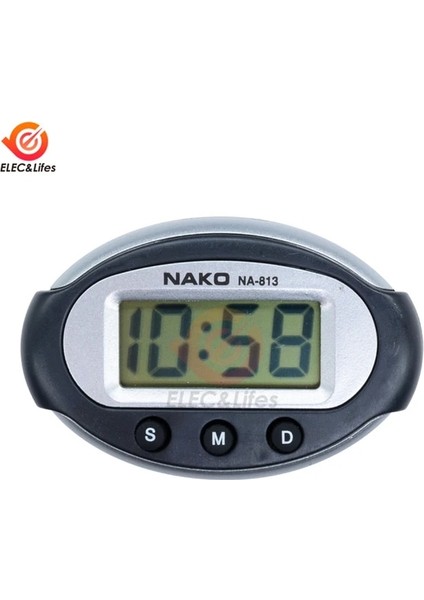 Saat Araba Dijital Saat Sıcaklık Göstergesi Elektronik Saat Termometre Otomatik Elektronik Saat LED Arka Işık Dijital Ekran Saat (Yurt Dışından)
