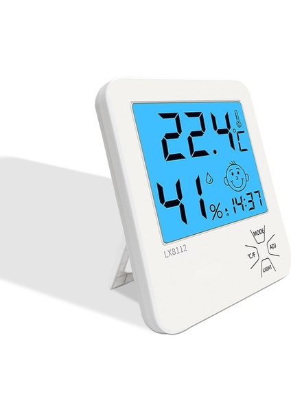 LX8112 LCD Dijital Kapalı Sıcaklık Nem Ölçer Saat Elektronik Ev Termometre Ölçer Arka Işık Fonksiyonu ile Higrometre (Yurt Dışından) fırsatları