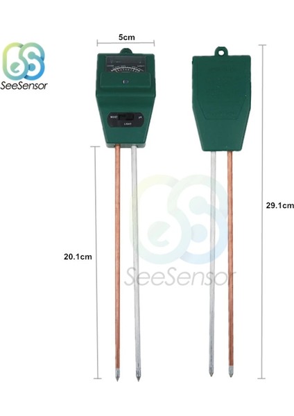 Açık Yeşil Toprak Nemi Güneş Işığı Ph Ölçer Test Cihazı Bitkiler Için Çiçekler Asitlik Nem Ölçme Nem Işık Ölçer Hidroponik Analiz Cihazı (Yurt Dışından) indirimleri