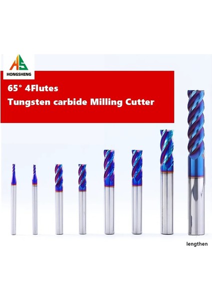 3X9X3X50 HRC65 Cnc Karbür Frezeler 4 Flüt Tungsten Makinesi Kesici Aletler Metal Çelik Anahtar Yüz Kare Yönlendirici Bit Karbür Freze Kesicisi (Yurt Dışından)