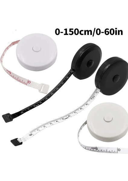 Stil 3 Siyah ve Beyaz Mezura Giyim Cetveli Hediye Mezura Mini Mezura Teleskopik Plastik Yumuşak Cetvel Ölçme Aracı (Yurt Dışından)