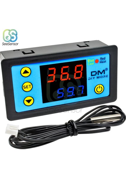 Dc 24V 12V 24V 110V 220V LED Dijital Termostat Sıcaklık Kontrol Cihazı Regülatörü Isıtma Soğutma Kontrol Anahtarı W3231 Değiştirin W3230 (Yurt Dışından)