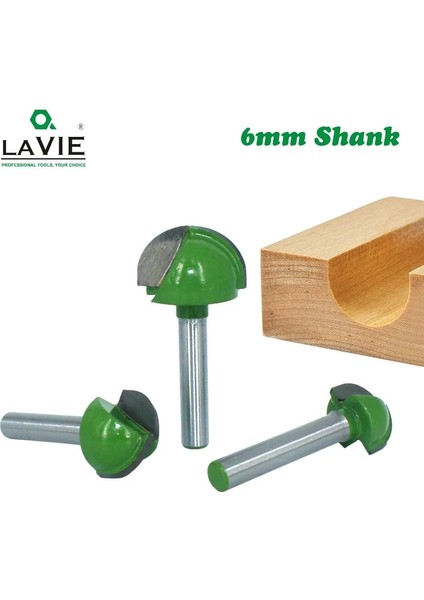6X8MM La Vıe 1 Adet 6mm Shank Bilyalı Uçlu Freze Yuvarlak Burun Koyu Cnc Freze Ucu Yarıçapı Çekirdek Kutusu Katı Karbür Yönlendirici Bit Araçları MC06001 (Yurt Dışından)