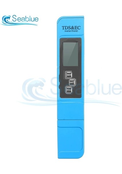 Tds Ec Temp Mavi 3'ü 1 Arada Tds/sıcaklık/ec Metre Su Test Cihazı 0-9990PPM Iletkenlik Dedektörü Su Kalitesi Monitörü Saflık Ölçü Aracı Akvaryum Için (Yurt Dışından)