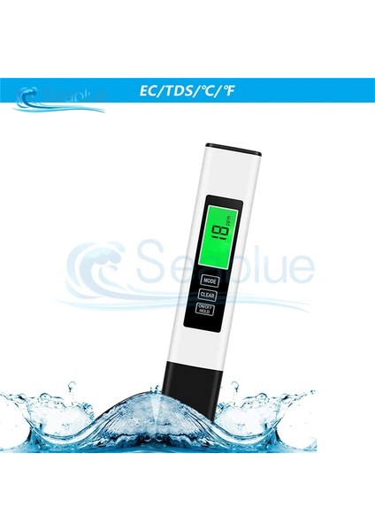 Tds Ec Temp Mavi 3'ü 1 Arada Tds/sıcaklık/ec Metre Su Test Cihazı 0-9990PPM Iletkenlik Dedektörü Su Kalitesi Monitörü Saflık Ölçü Aracı Akvaryum Için (Yurt Dışından) modelleri
