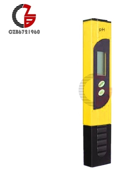 Sarı Düğmeli Yüksek Doğruluk 0.01 Protable LCD Dijital Ph Ölçer Test Cihazı Analiz Kalemi Su Gıda Akvaryum Havuzu Topraksız Toprak Ph Monitör (Yurt Dışından)