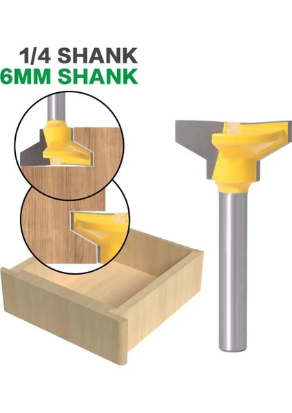 No2 6mm Shank 6mm Shank 1/4 "shank Geri Dönüşümlü Çekmece Ön Yönlendirici Bit Ağaç Işleme Kesici Takım Freze Kesicisi (Yurt Dışından)