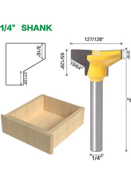No2 6mm Shank 6mm Shank 1/4 "shank Geri Dönüşümlü Çekmece Ön Yönlendirici Bit Ağaç Işleme Kesici Takım Freze Kesicisi (Yurt Dışından)