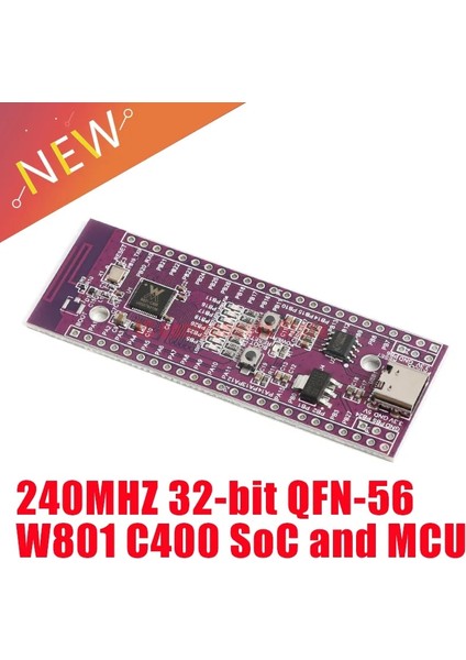 W801 Çip W801 Mikrodenetleyici 240MHZ 32BIT Wifi Bluetooth Çift Modlu Geliştirme Kurulu Qfn-56 C400 Soc Mcu Çip Geliştirme Düşük Güç (Yurt Dışından) fiyatları