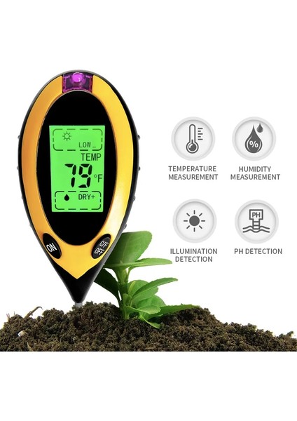 Açık Yeşil Gardan Ph Ölçer Toprak Asitliği Ölçer Toprak Nemi 3'ü 1 Arada Ph Ölçer ve 4'ü 1 Arada Su Tarımı Yetiştiriciliği Için (Yurt Dışından) fırsatları