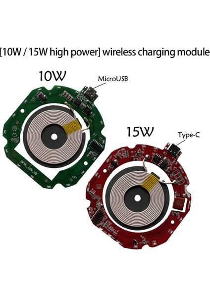 10W Yüksek Kalite Standardı 10W 15W Qi Hızlı Kablosuz Şarj Modülü Verici Pcba Devre + Bobin Dıy Şarj (Yurt Dışından) fiyatları