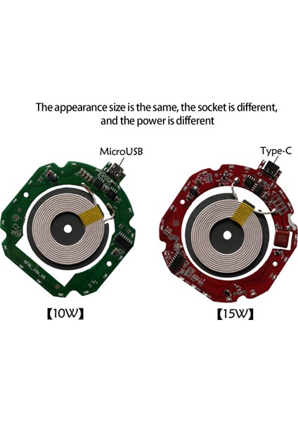 10W Yüksek Kalite Standardı 10W 15W Qi Hızlı Kablosuz Şarj Modülü Verici Pcba Devre + Bobin Dıy Şarj (Yurt Dışından) modelleri