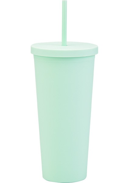 Çift Katmanlı Plastik Hasır Bardak Büyük Kapasiteli Açık Buzlu Su Bardağı (Yurt Dışından)