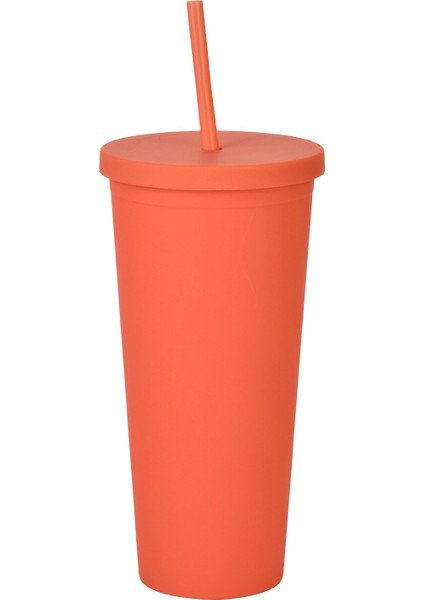 Çift Katmanlı Plastik Hasır Bardak Büyük Kapasiteli Açık Buzlu Su Bardağı (Yurt Dışından)