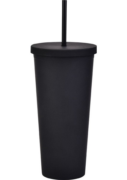 Çift Katmanlı Plastik Hasır Bardak Büyük Kapasiteli Açık Buzlu Su Bardağı (Yurt Dışından)