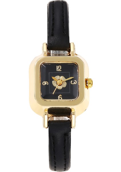 Popüler Saat Kadın Moda Kemer Çiçek Kuvars Kadın Saati Küçük Kare Saat (Yurt Dışından)