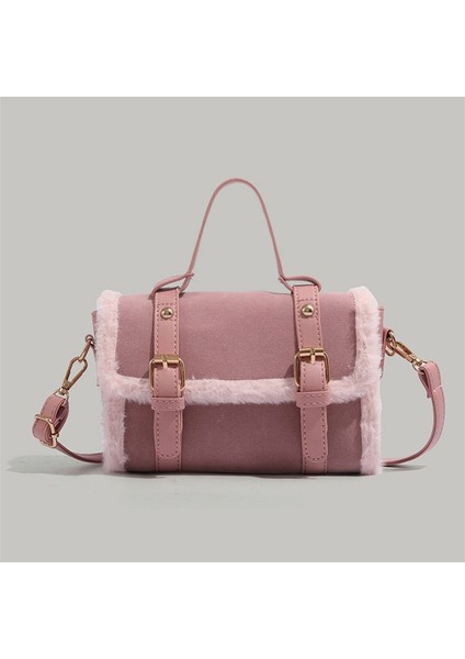 Üst Düzey Sonbahar ve Kış Kuzu Kılı Peluş Çanta Yeni Kadın Çantası Modaya Uygun ve Çok Yönlü Ins Taşınabilir Omuz Crossbody Çanta (Yurt Dışından)