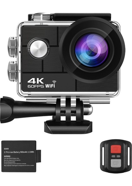 4K Spor Kamerakamera Wifi Dalış Spor Kamerasıdv Hd Su Geçirmez Dış Mekan Su Altı Kamerası (Yurt Dışından)