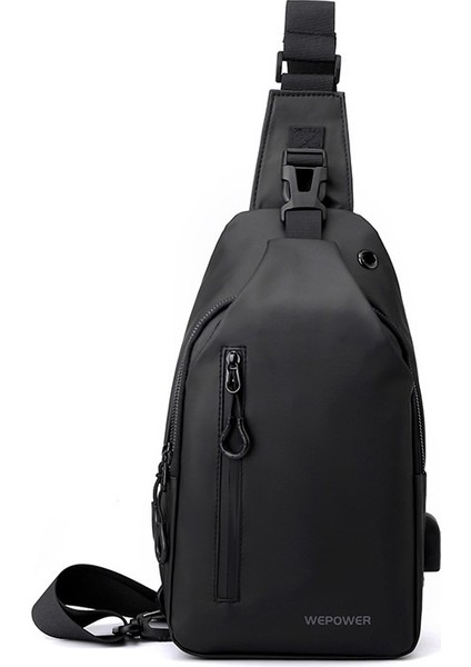 Yeni Erkek Göğüs Çantası, Gündelik Büyük Kapasiteli Omuz Çapraz Askılı Çanta, Kore Tarzı Motosiklet Çantası, Su Geçirmez Modaya Uygun Sırt Çantası (Yurt Dışından)