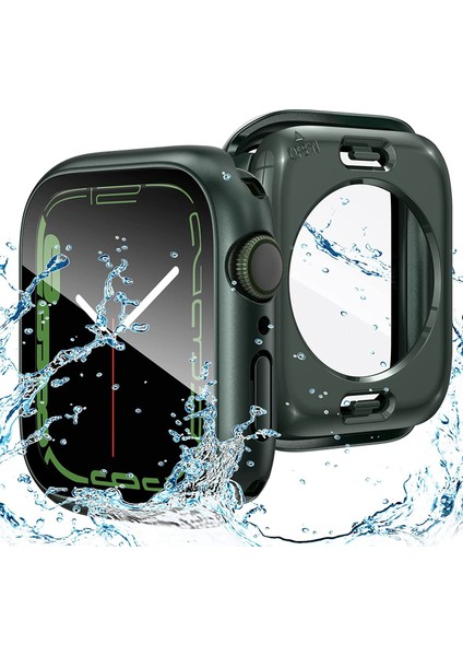 Apple Watch Için Uygun Su Geçirmez Kabuk Koruyucu Kapak Apple Watch Ultra Temperli Kabuk Membran Entegre S8/7/6 (Yurt Dışından)