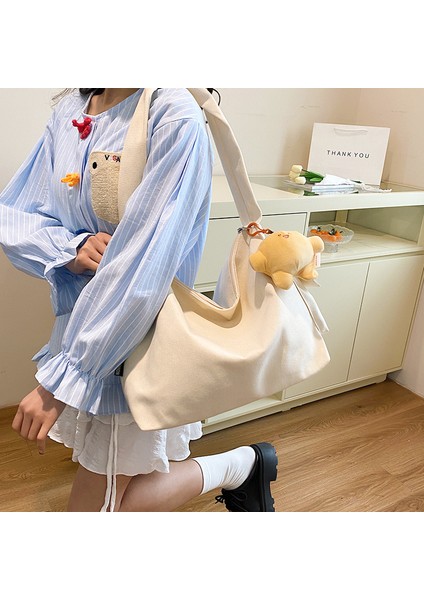 Kız Öğrenciler Için Retro Edebi Çanta, Tek Omuzlu Çapraz Askılı, Geniş Kapasiteli Sınıf Işe Gidip Gelme Çantası, Gösterişli Niş Kumaş Çanta (Yurt Dışından)