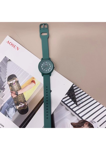 Erkekler ve Kadınlar Için Öğrenci Sınavı Silikon Izle Ortaokul Su Geçirmez Kolej Giriş Sınavı Kadınlar Için Sessiz Basit Işaretçi Hareketi Kuvars Saat (Yurt Dışından)