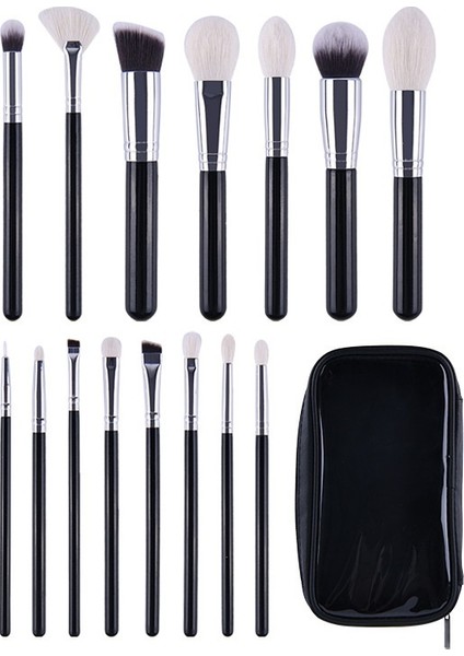 15 Adet Hayvan Kılı Cangzhou Makyaj Fırçası Seti Göz Farı Fırçası Fondöten Fırçası (Yurt Dışından)