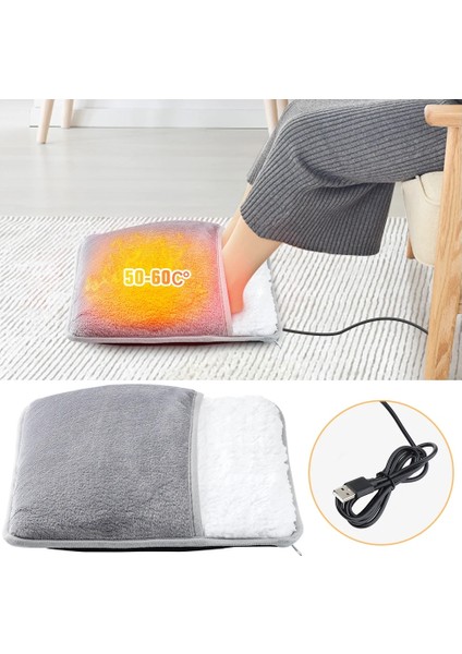 Kış USB Şarj Elektrikli Ayak Isıtma Pedi Yumuşak Peluş Yıkanabilir Ayak Isıtıcı Isıtıcı Uyku Geliştirmek Ev Ayak Isıtma Mat (Yurt Dışından) modelleri
