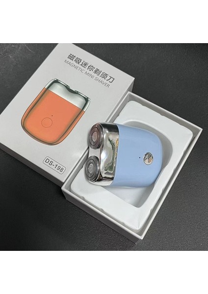 Elektrikli Tıraş Makinesi Manyetik Çift Kafa Şarj Edilebilir Mini Taşınabilir (Yurt Dışından)