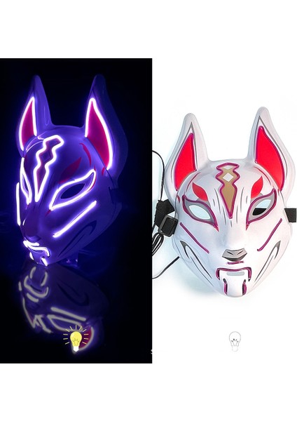 Fortnite'ın Aynı Plastik Soğuk Işık LED Işıklı Tam Yüz Maskesi Maskeli Balo Festivali Sahne Üreticisi Hazır Stok (Yurt Dışından)