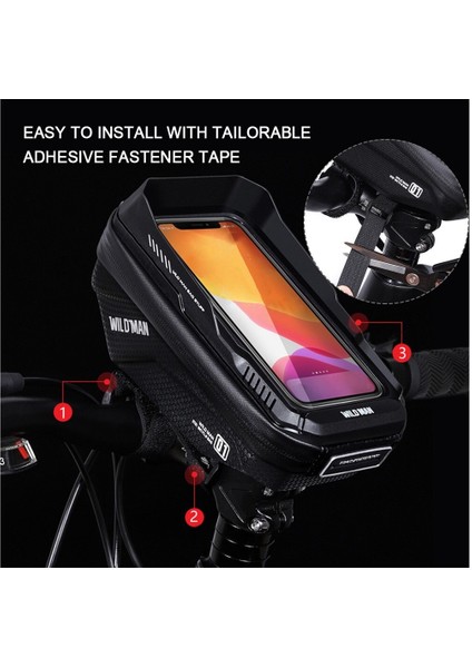 Bisiklet Gidon Çantası Eva Sert Kabuk Telefon Dokunmatik Ekran Dağ Yağmur Geçirmez Bisiklet Çantası (Yurt Dışından) fiyatları